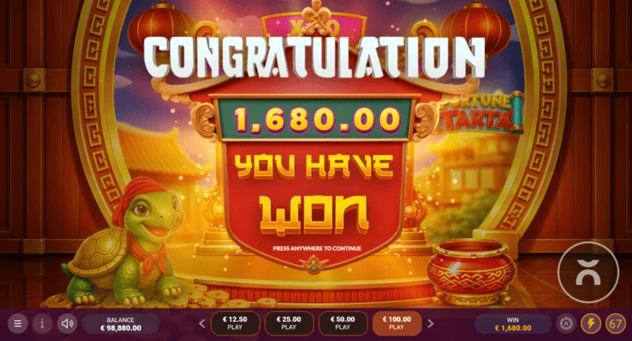 Fortune Tarta - heildarvinningur eftir Free Spins